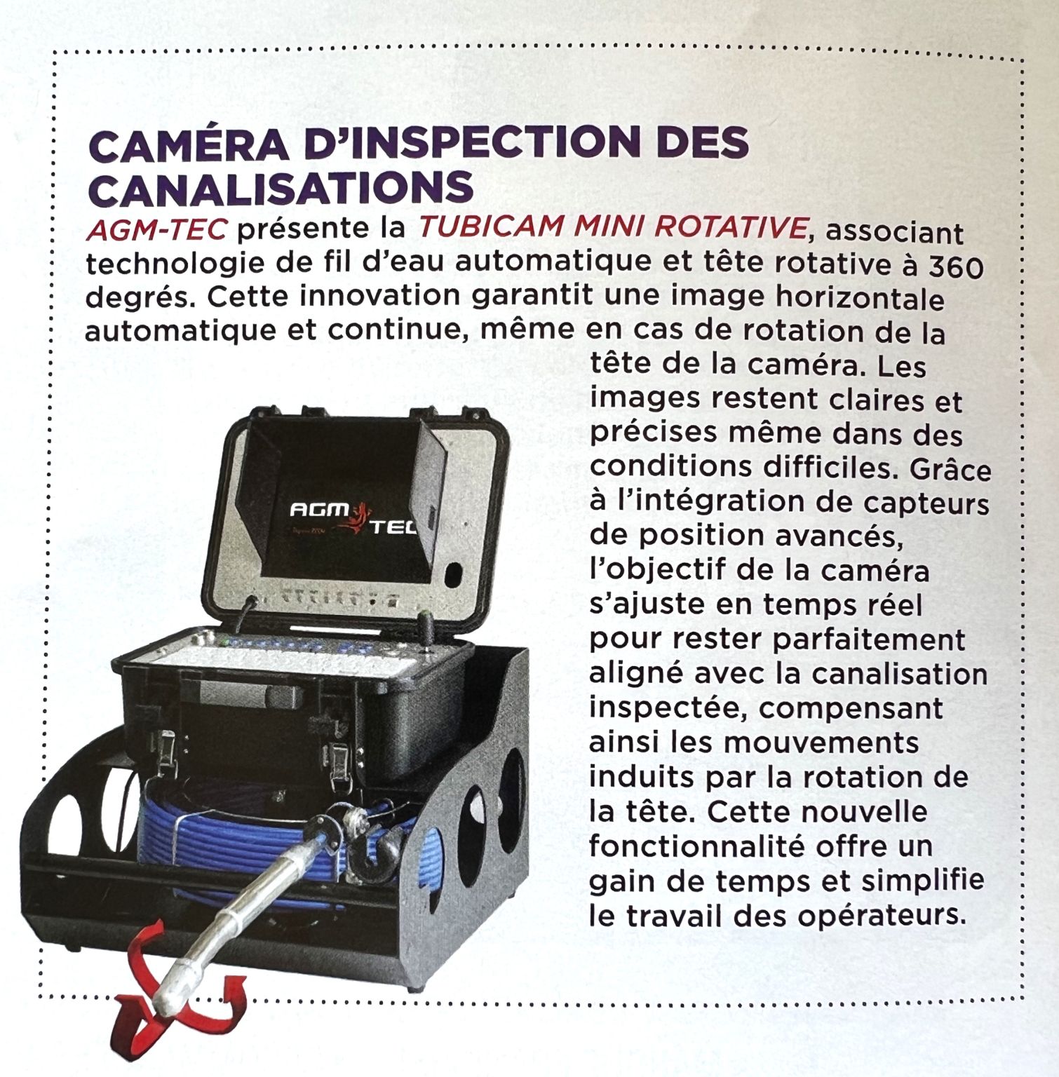 Caméra Inspection presse AGM TEC
