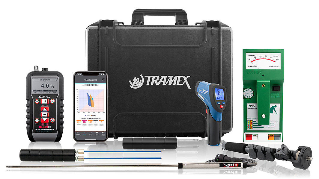 Kit Tramex PACK INSPECTEUR — mallette, scanner RWS, CMEX5, thermomètre IRT2 et accessoires