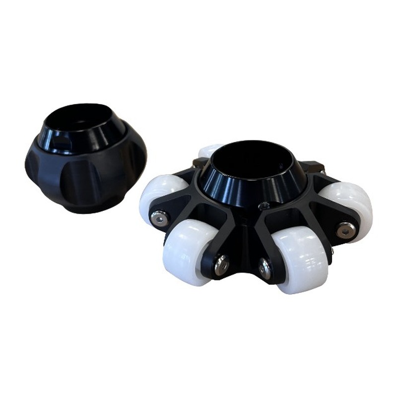 Centreurs Mini Rotative — skid fixe et centreur à roulettes