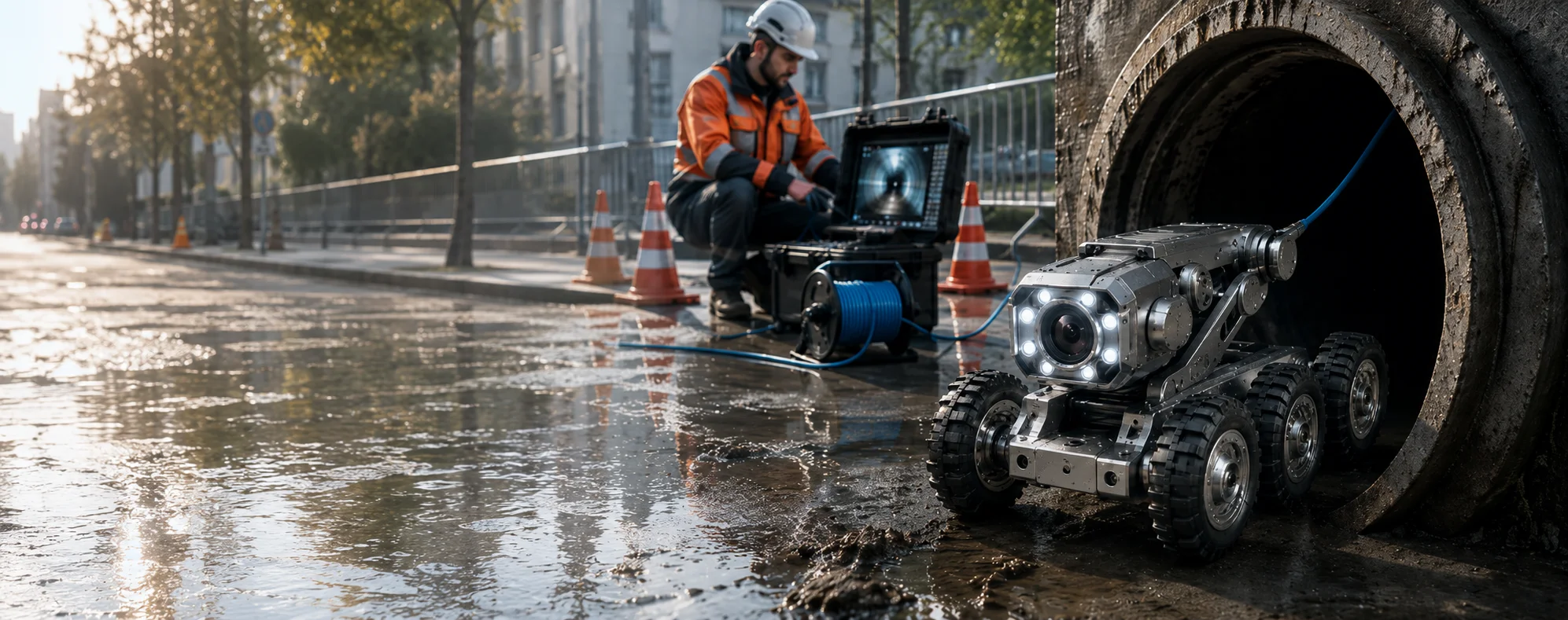 Robot caméra inspection canalisation 300 AX — AGM TEC