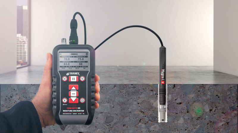 Sonde Hygro-i2 Tramex — mesure in-situ dans le béton
